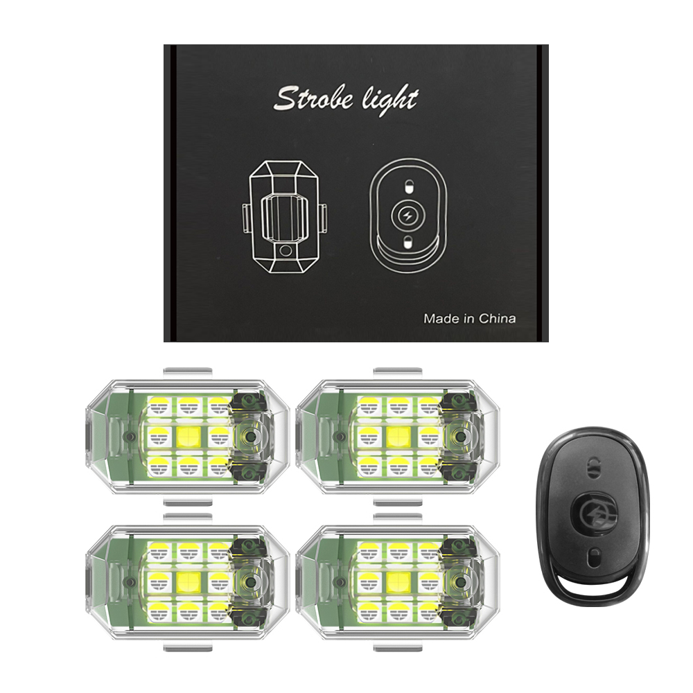 Drone Beacon Light - ไฟสโตรบ LED ไร้สายสำหรับโดรน 1/2/4 ชิ้น สำหรับรถจักรยานยนต์